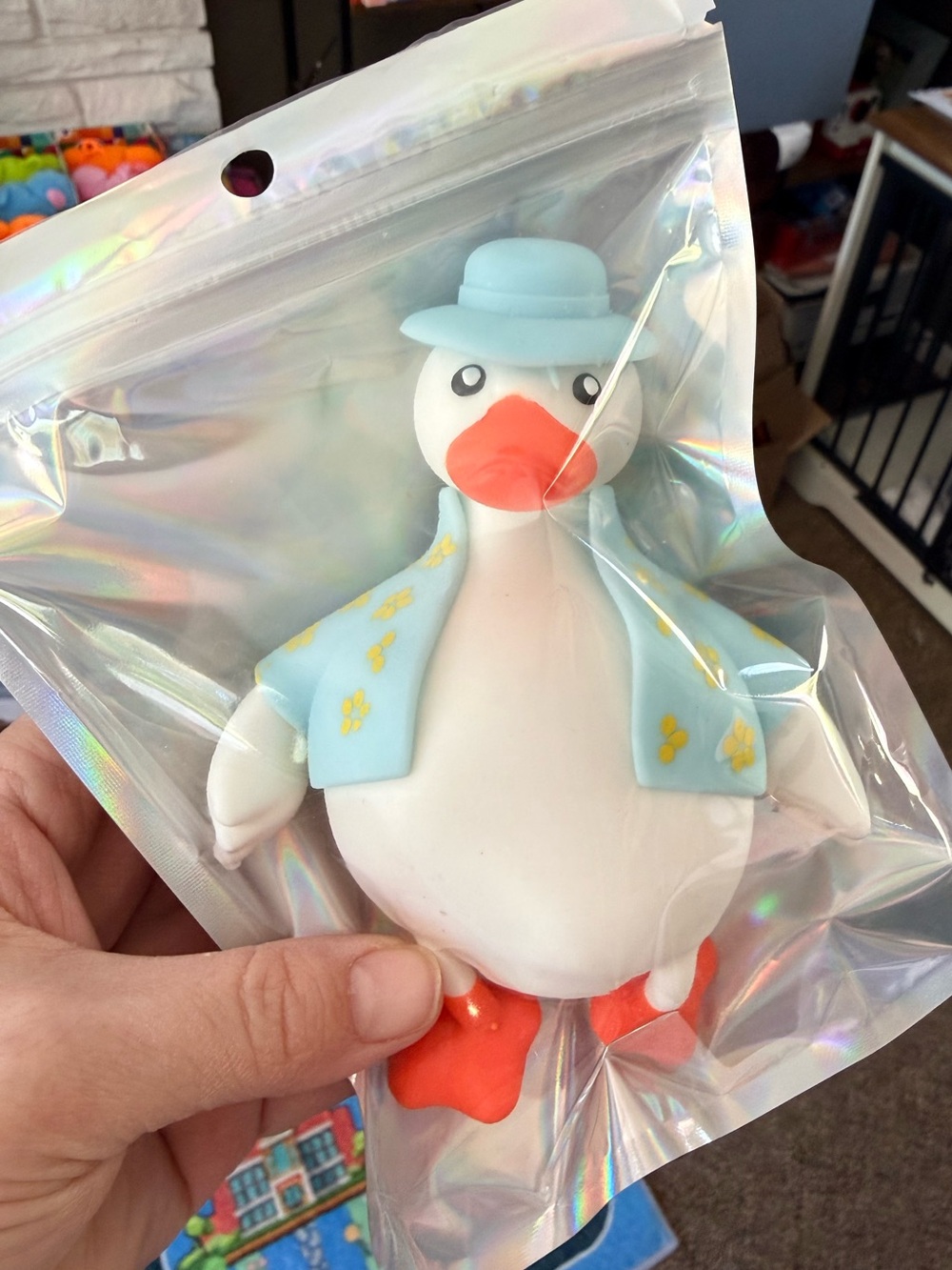 Squishy Duck- Tee and Hat- Squish- Stress- Gel Like Squish- NEW IN BAG!